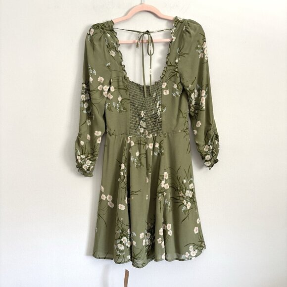 NEW Reformation Remi Mini Dress Green Floral Bonita Women’s Size 8 - Picture 9 of 11